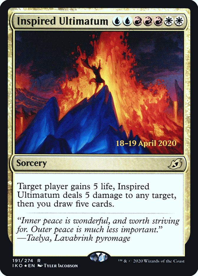 Inspired Ultimatum [Ikoria: Lair of Behemoths Prerelease Promos] | Local Legends