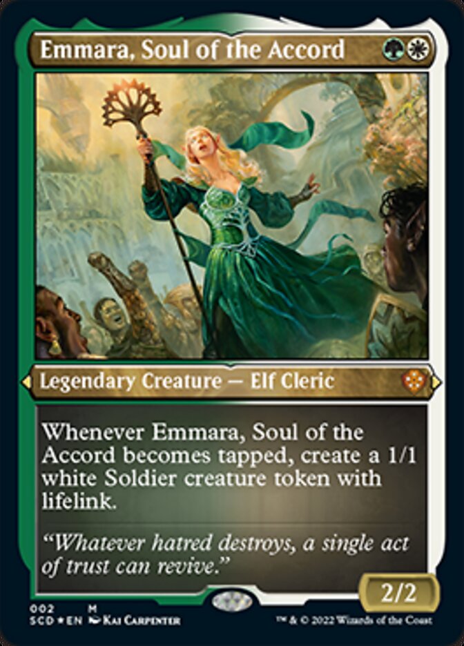 Emmara, Soul of the Accord (Foil Etched) [Starter Commander Decks] | Golgari Games