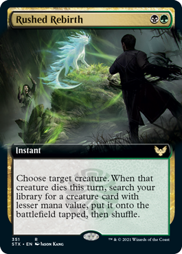 Rushed Rebirth (Extended Art) [Strixhaven: School of Mages] | Local Legends