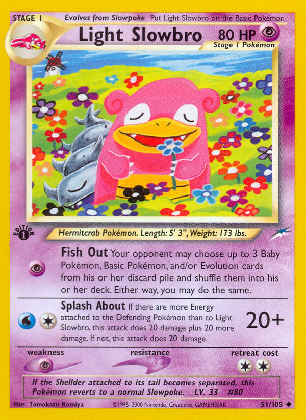 Light Slowbro (51/105) [Neo Destiny 1st Edition] | Golgari Games