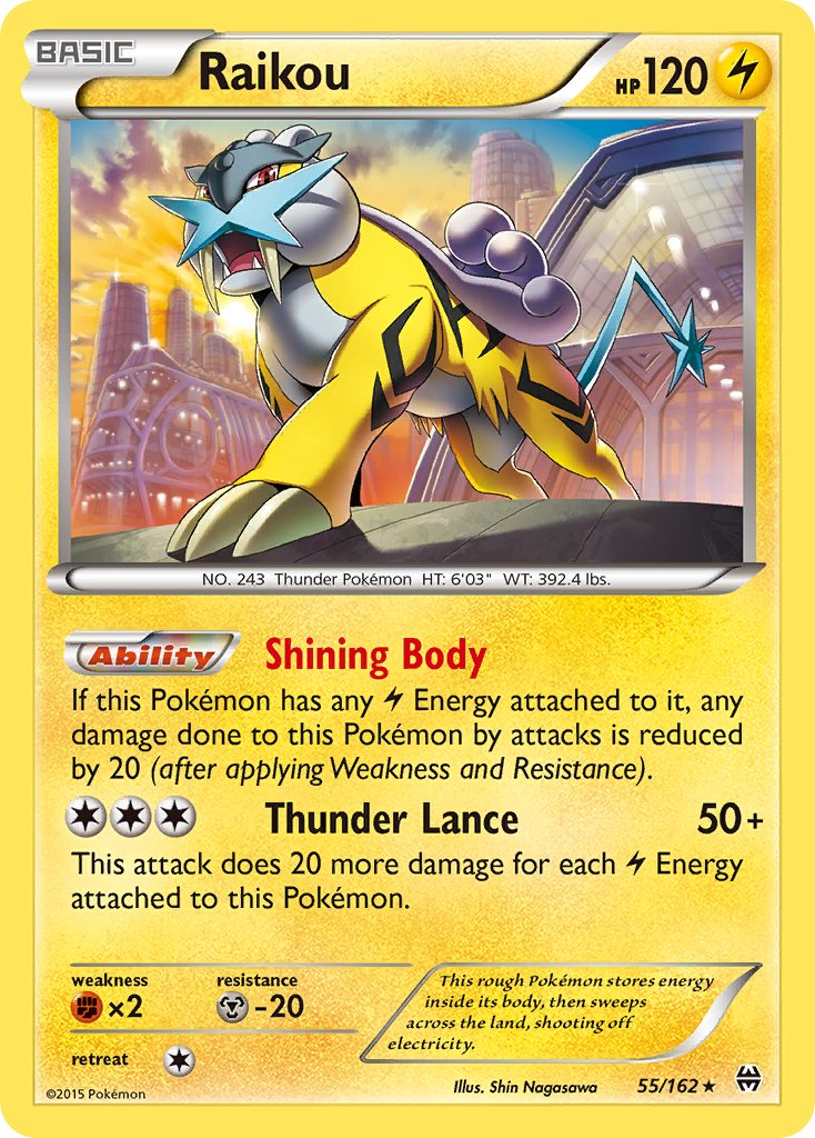 Raikou (55/162) (Cosmos Holo) (Blister Exclusive) [XY: BREAKthrough] | Golgari Games