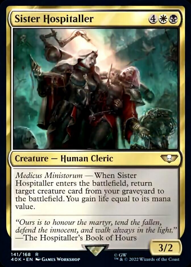 Sister Hospitaller (Surge Foil) [Universes Beyond: Warhammer 40,000] | Local Legends