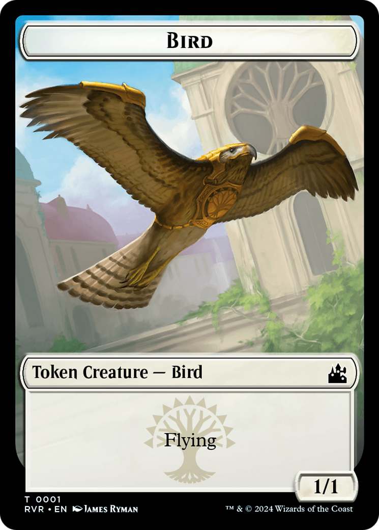 Bird // Emblem - Domri Rade Double-Sided Token [Ravnica Remastered Tokens] | Golgari Games