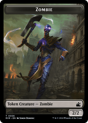 Spirit (0018) // Zombie Double-Sided Token [Ravnica Remastered Tokens] | Golgari Games