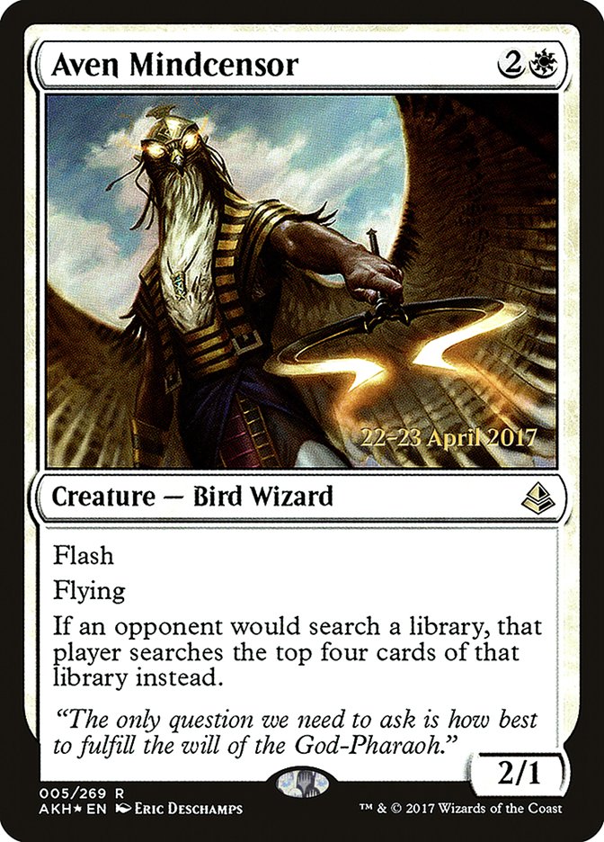 Aven Mindcensor [Amonkhet Prerelease Promos] | Golgari Games