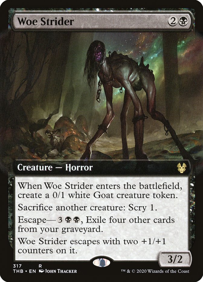 Woe Strider (Extended Art) [Theros Beyond Death] | Golgari Games