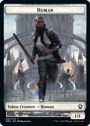 Human // Snake Double-sided Token [Dominaria United Commander Tokens] | Golgari Games