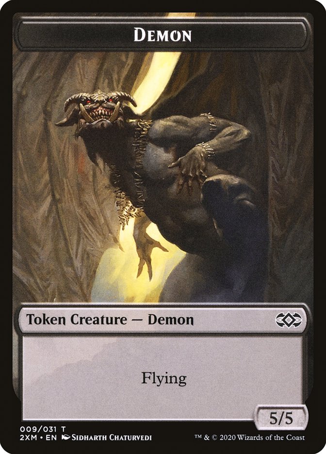 Demon Token [Double Masters Tokens] | Golgari Games