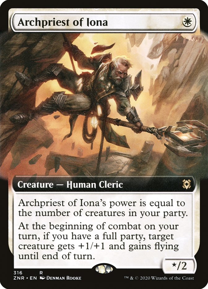 Archpriest of Iona (Extended Art) [Zendikar Rising] | Golgari Games