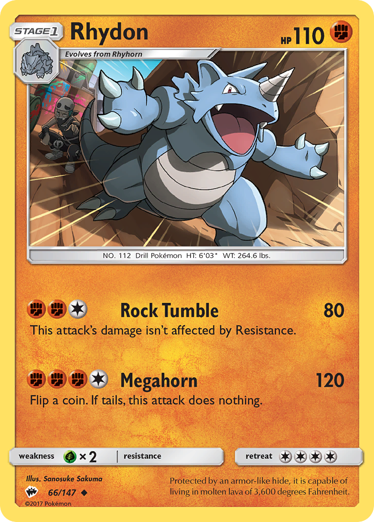 Rhydon (66/147) [Sun & Moon: Burning Shadows] | Golgari Games