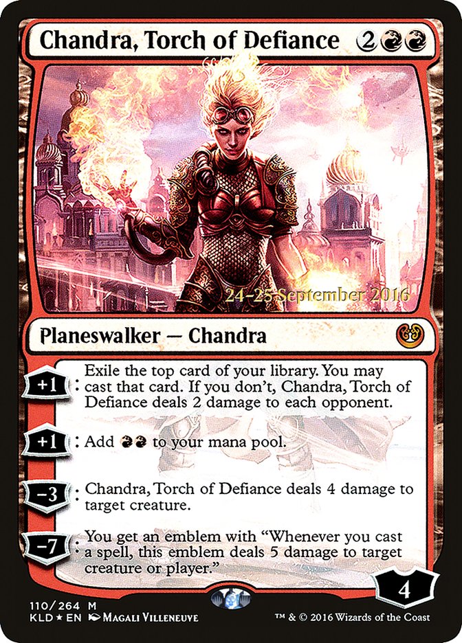 Chandra, Torch of Defiance [Kaladesh Prerelease Promos] | Golgari Games