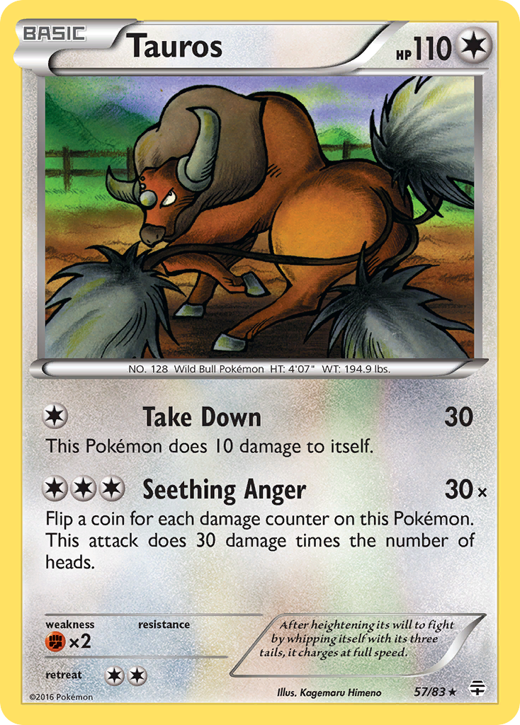 Tauros (57/83) [XY: Generations] | Golgari Games