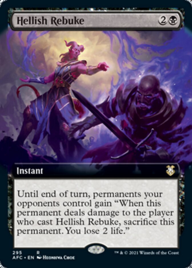 Hellish Rebuke (Extended Art) [Dungeons & Dragons: Adventures in the Forgotten Realms Commander] | Local Legends