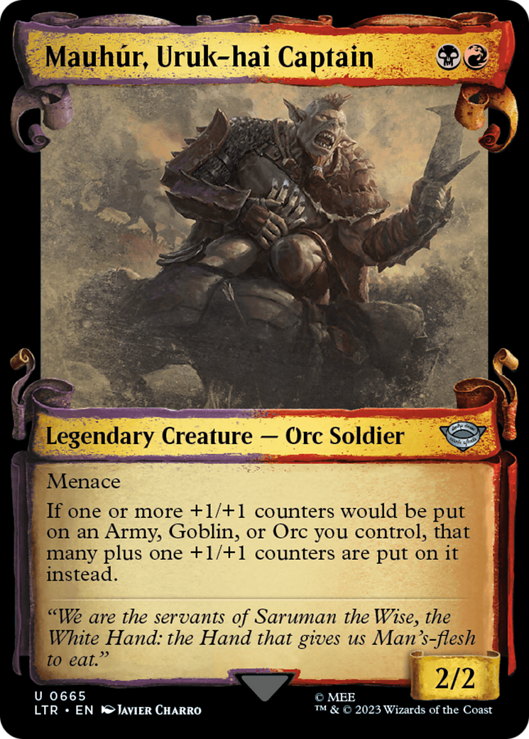 Mauhur, Uruk-hai Captain [The Lord of the Rings: Tales of Middle-Earth Showcase Scrolls] | Golgari Games