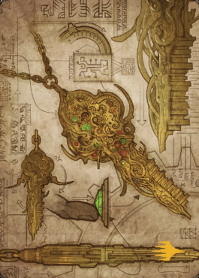 Key to the City Art Card (Gold-Stamped Planeswalker Symbol) [The Brothers' War Art Series] | Golgari Games