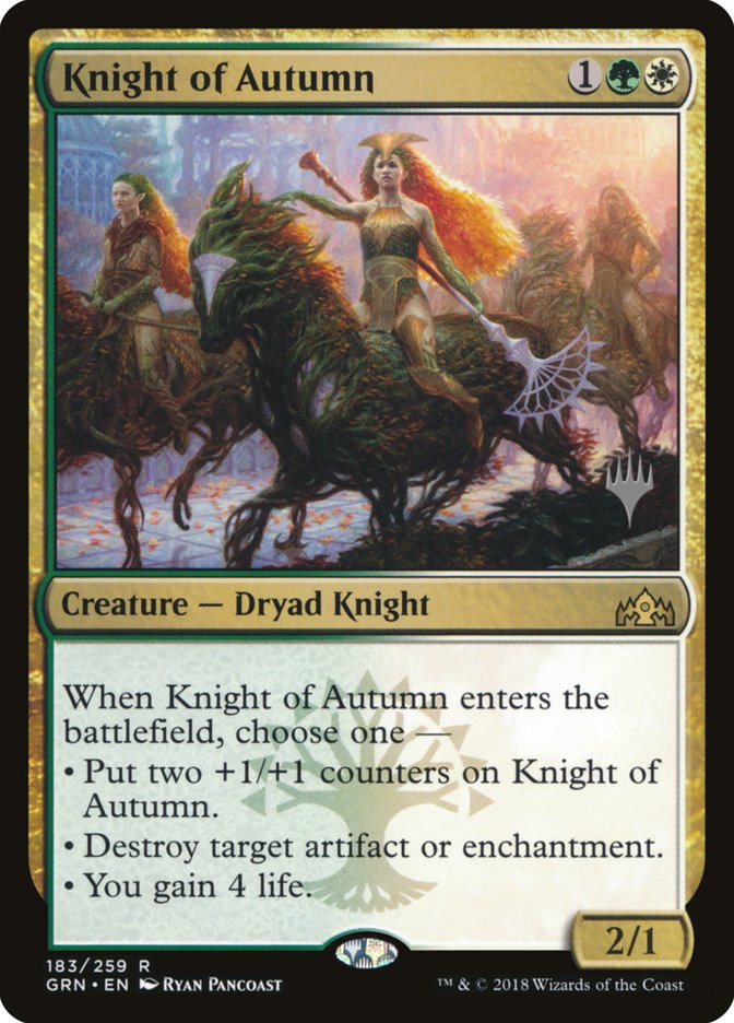 Knight of Autumn (Promo Pack) [Guilds of Ravnica Promos] | Local Legends
