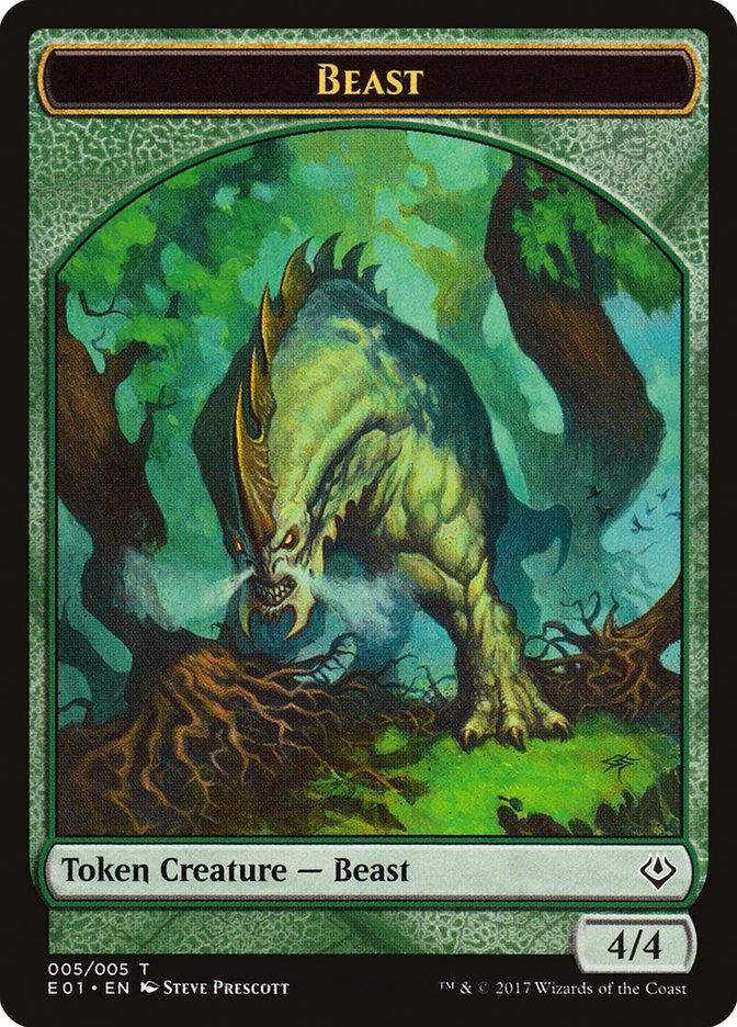 Beast Token (005/005) [Archenemy: Nicol Bolas Tokens] | Golgari Games