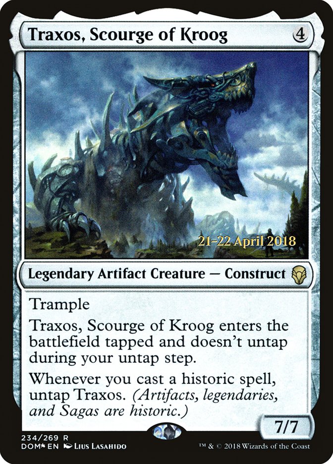 Traxos, Scourge of Kroog [Dominaria Prerelease Promos] | Golgari Games