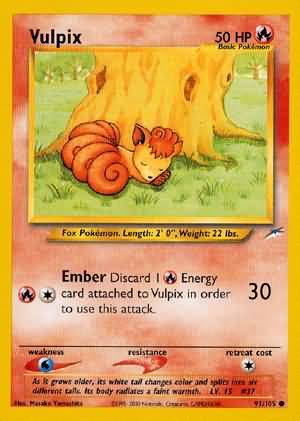 Vulpix (91/105) [Neo Destiny Unlimited] | Golgari Games