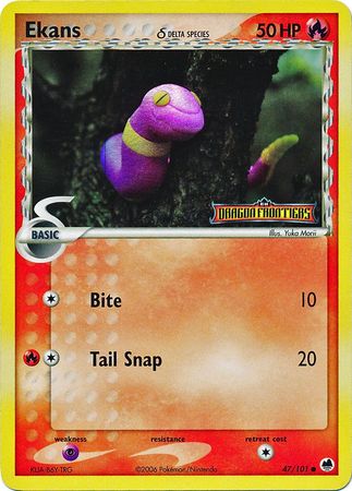 Ekans (47/101) (Delta Species) (Stamped) [EX: Dragon Frontiers] | Golgari Games