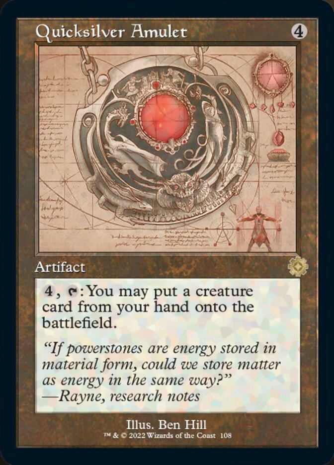 Quicksilver Amulet (Retro Schematic) [The Brothers' War Retro Artifacts] | Local Legends