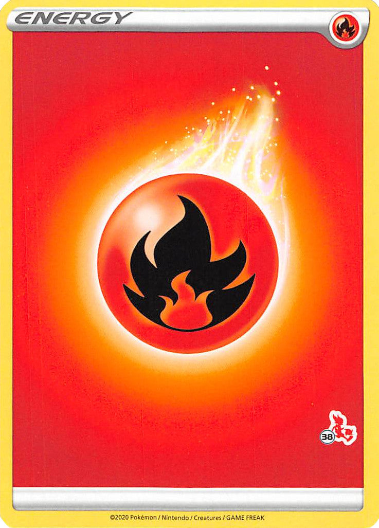 Fire Energy (Cinderace Stamp #38) [Battle Academy 2022] | Local Legends