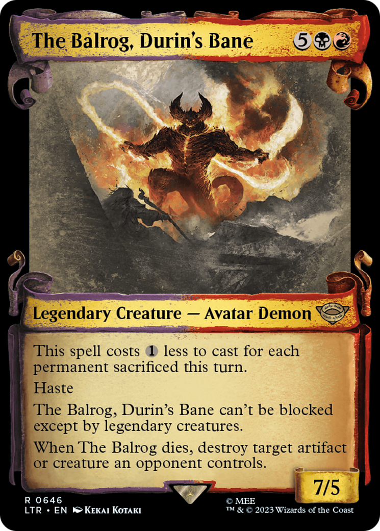 The Balrog, Durin's Bane [The Lord of the Rings: Tales of Middle-Earth Showcase Scrolls] | Golgari Games