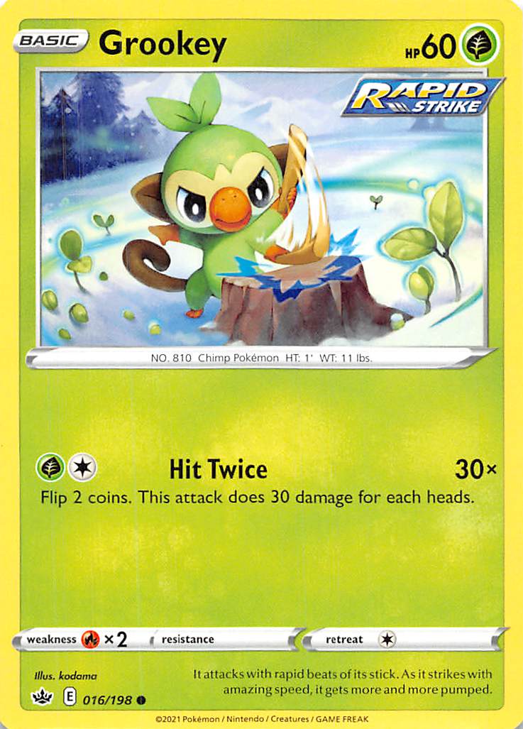 Grookey (016/198) [Sword & Shield: Chilling Reign] | Golgari Games