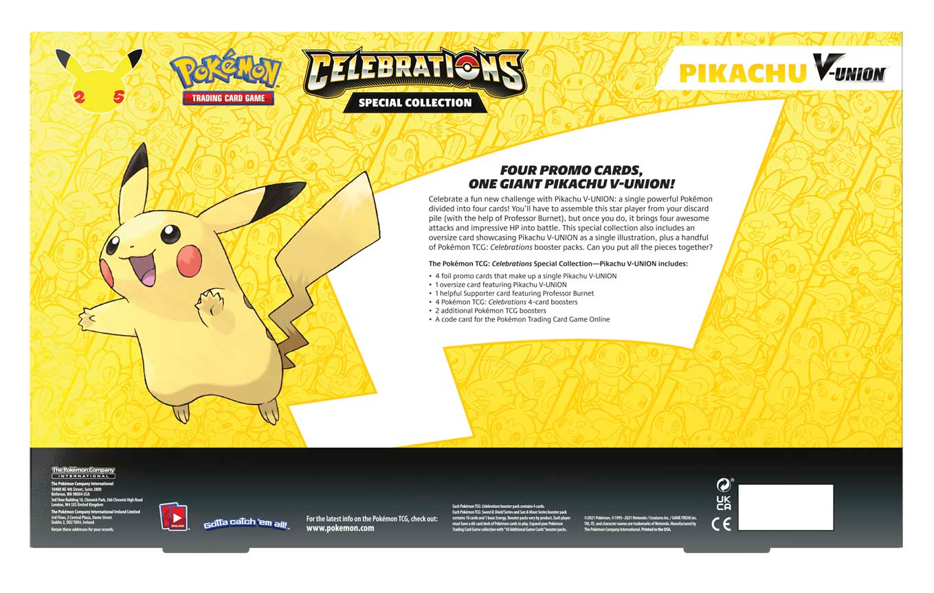 Celebrations: 25th Anniversary - Special Collection (Pikachu V-Union) | Golgari Games