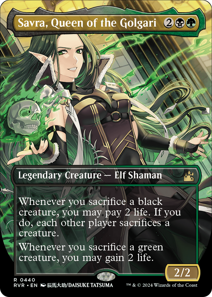 Savra, Queen of the Golgari (Anime Borderless) [Ravnica Remastered] | Local Legends