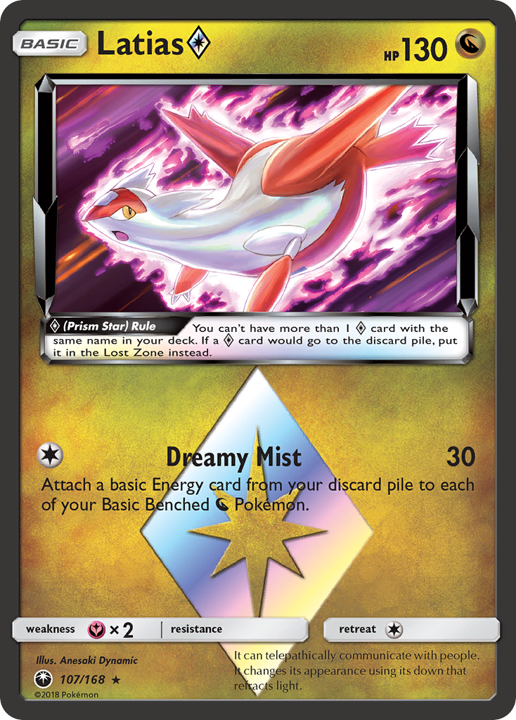 Latias (107/168) (Prism Star) [Sun & Moon: Celestial Storm] | Golgari Games