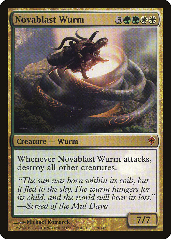 Novablast Wurm [Worldwake] | Golgari Games