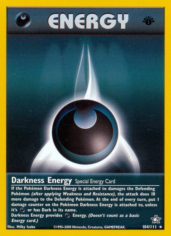 Darkness Energy (104/111) [Neo Genesis 1st Edition] | Golgari Games