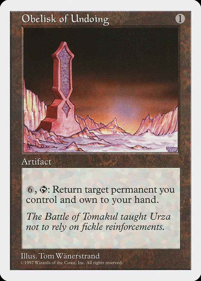Obelisk of Undoing [Fifth Edition] | Local Legends