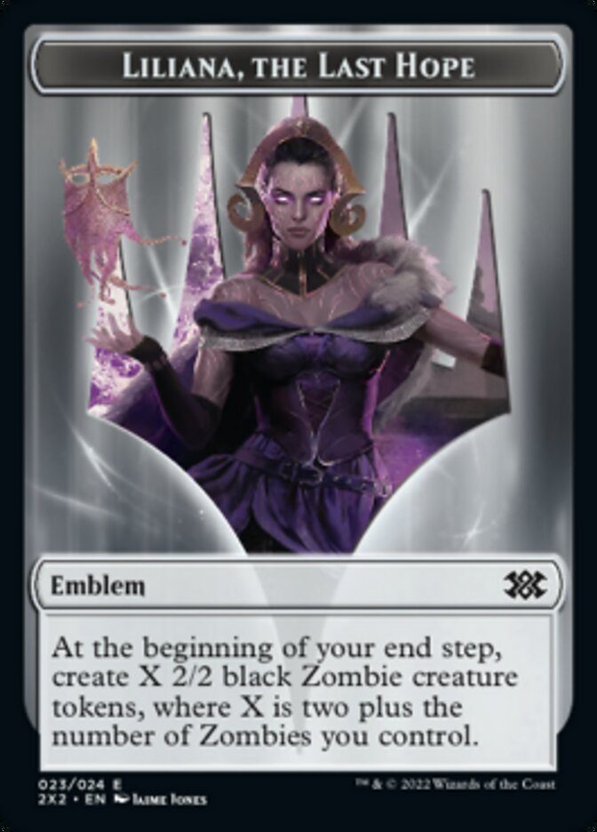 Liliana, the Last Hope Emblem // Spirit Double-sided Token [Double Masters 2022 Tokens] | Golgari Games