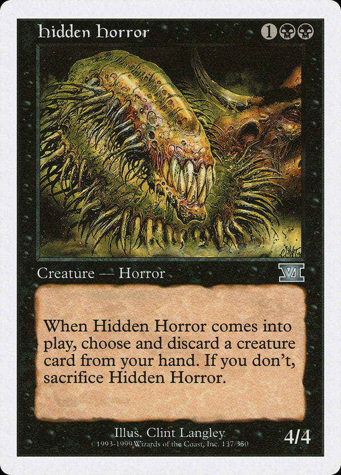 Hidden Horror [Classic Sixth Edition] | Golgari Games