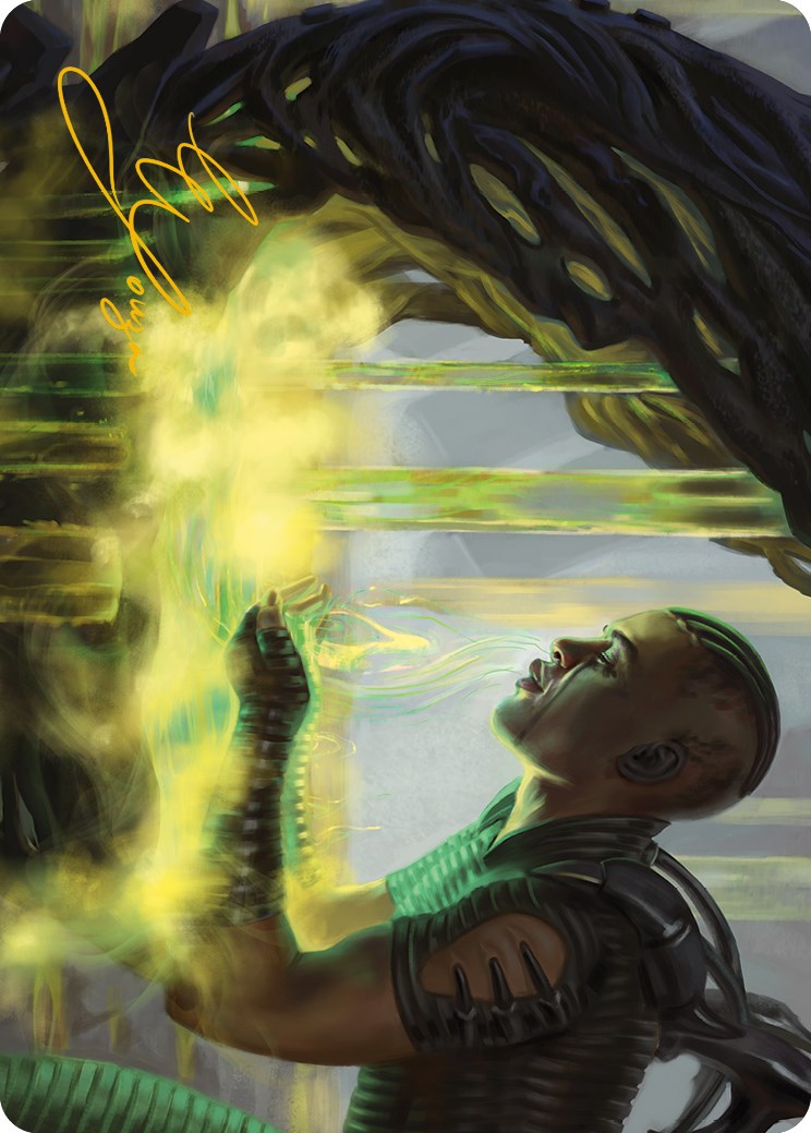 Necrogen Communion Art Card (Gold-Stamped Signature) [Phyrexia: All Will Be One Art Series] | Local Legends