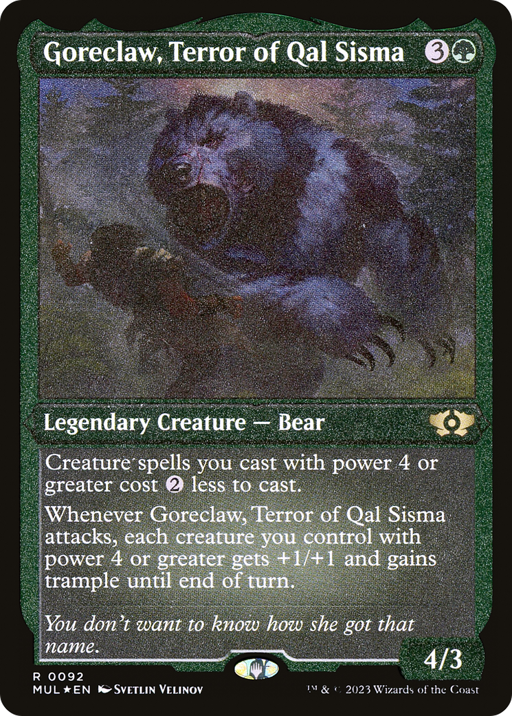 Goreclaw, Terror of Qal Sisma (Foil Etched) [Multiverse Legends] | Local Legends