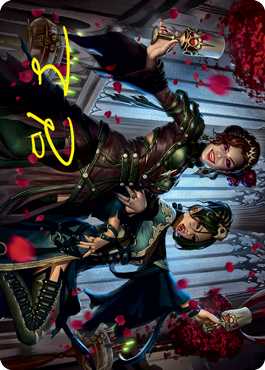 Falkenrath Celebrants 2 Art Card (Gold-Stamped Signature) [Innistrad: Crimson Vow Art Series] | Local Legends