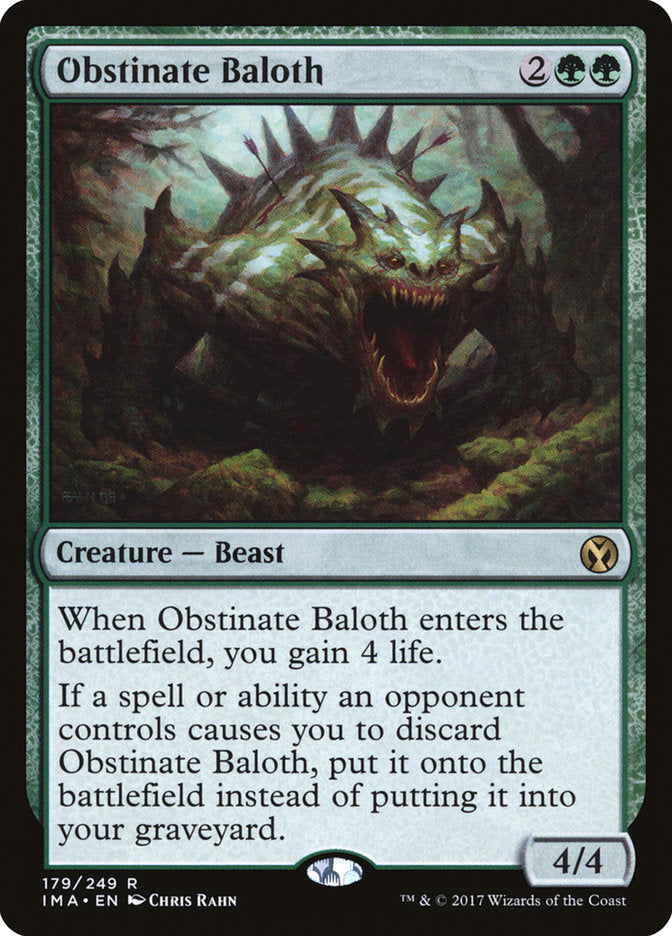 Obstinate Baloth [Iconic Masters] | Golgari Games