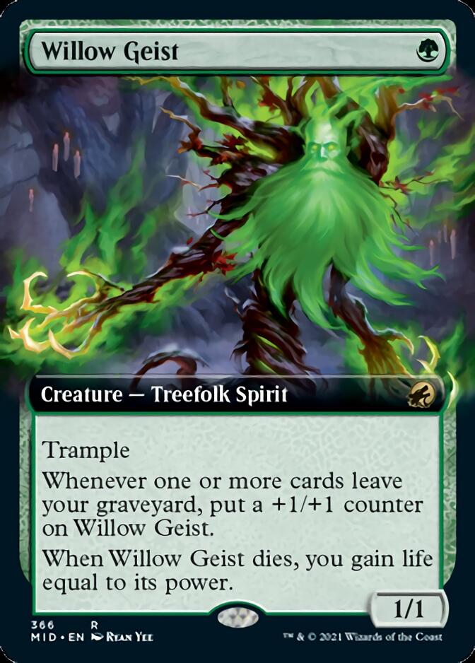 Willow Geist (Extended Art) [Innistrad: Midnight Hunt] | Golgari Games