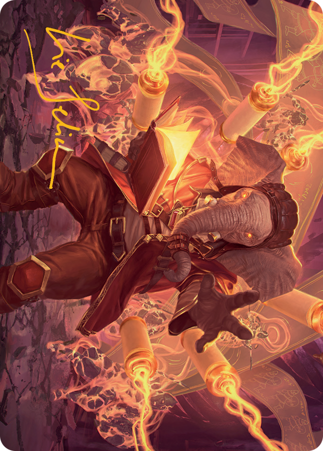 Quintorius, Loremaster Art Card (52) (Gold-Stamped Signature) [March of the Machine Art Series] | Local Legends