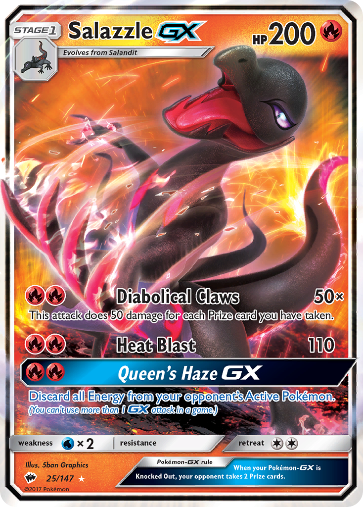 Salazzle GX (25/147) [Sun & Moon: Burning Shadows] | Golgari Games