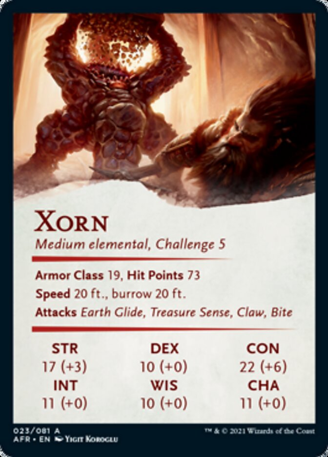 Xorn Art Card [Dungeons & Dragons: Adventures in the Forgotten Realms Art Series] | Golgari Games