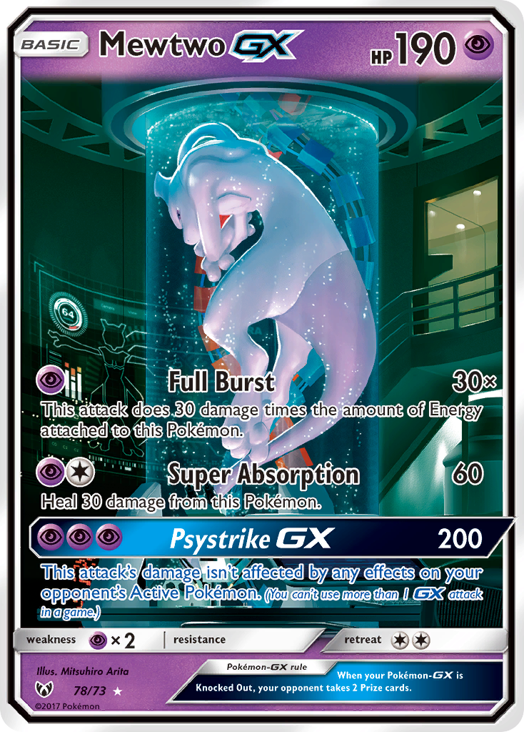 Mewtwo GX (78/73) [Sun & Moon: Shining Legends] | Golgari Games