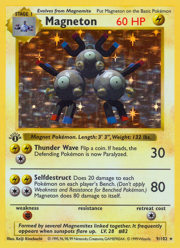 Magneton (9/102) (Shadowless) [Base Set 1st Edition] | Golgari Games