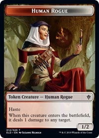 Human Rogue // Food (17) Double-sided Token [Throne of Eldraine Tokens] | Local Legends