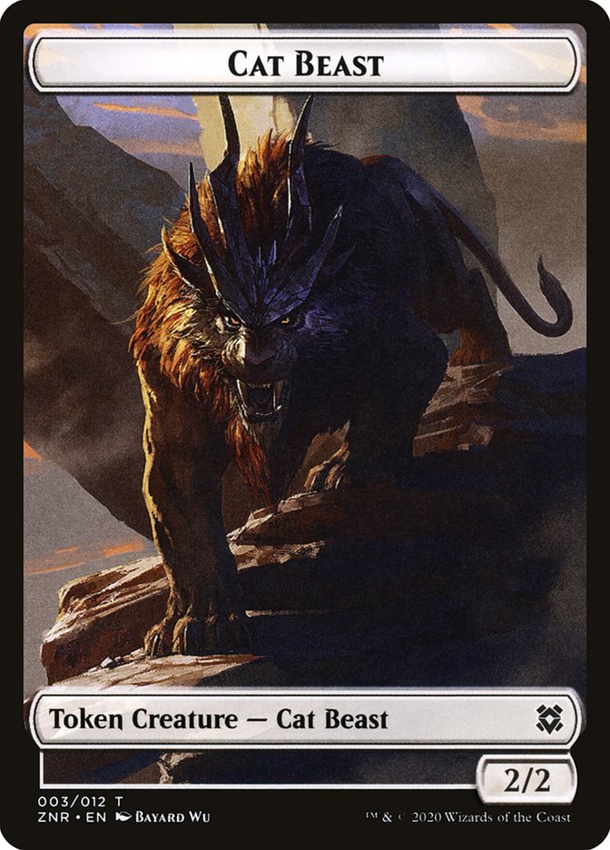 Cat Beast Token [Zendikar Rising Tokens] | Golgari Games