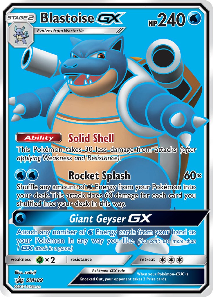 Blastoise GX (SM189) [Sun & Moon: Black Star Promos] | Golgari Games