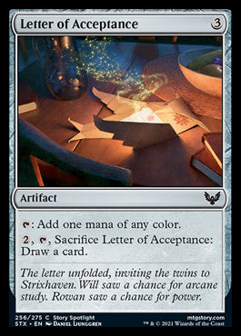 Letter of Acceptance [Strixhaven: School of Mages] | Golgari Games